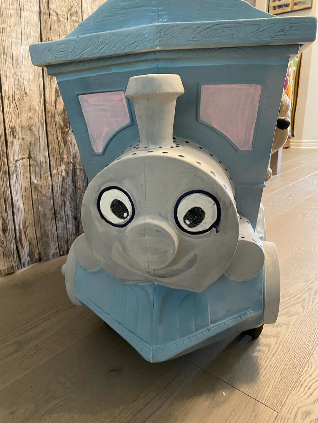 Vintage Train Toy Box / Storage - photo 4