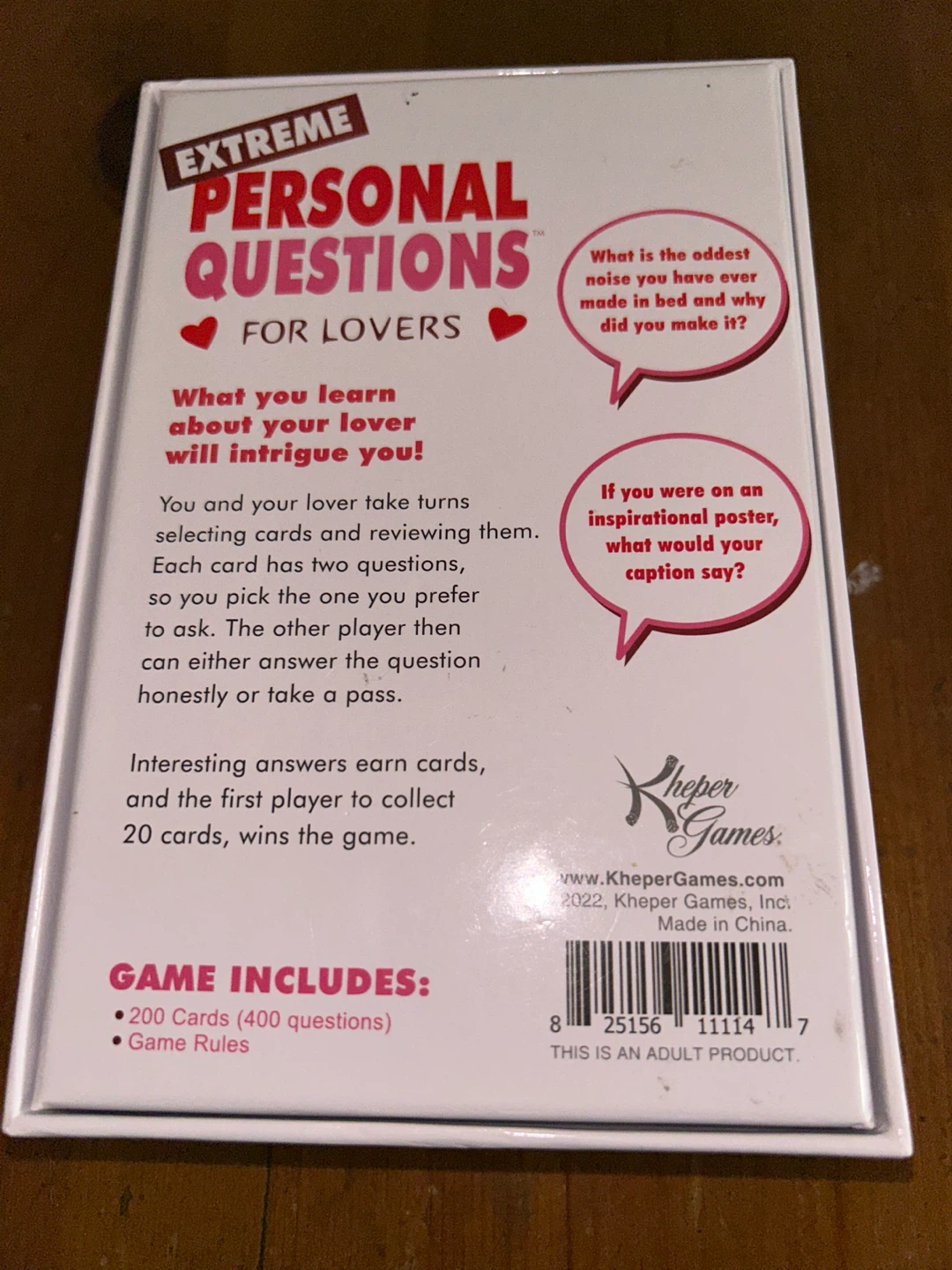 Extreme Personal Questions For Lovers Card Game ⚽️ - photo 3
