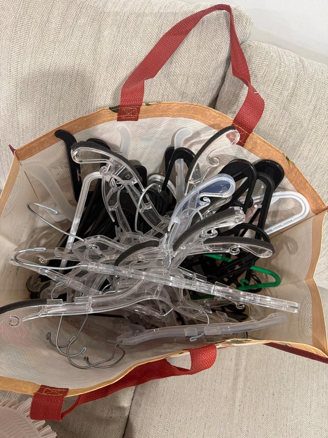 Mixed Lot of Plastic and Metal Hangers