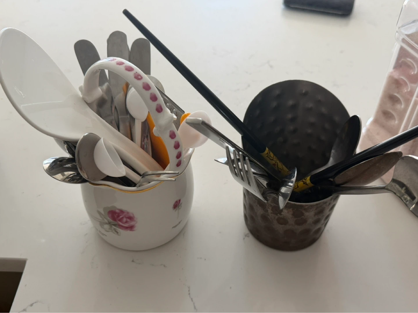 Utensil Holders with Assorted Cutlery
