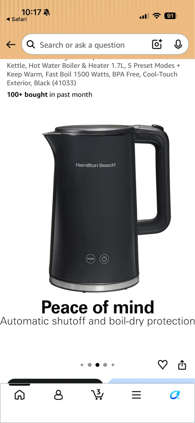 Hamilton Beach 1.7L Electric Kettle