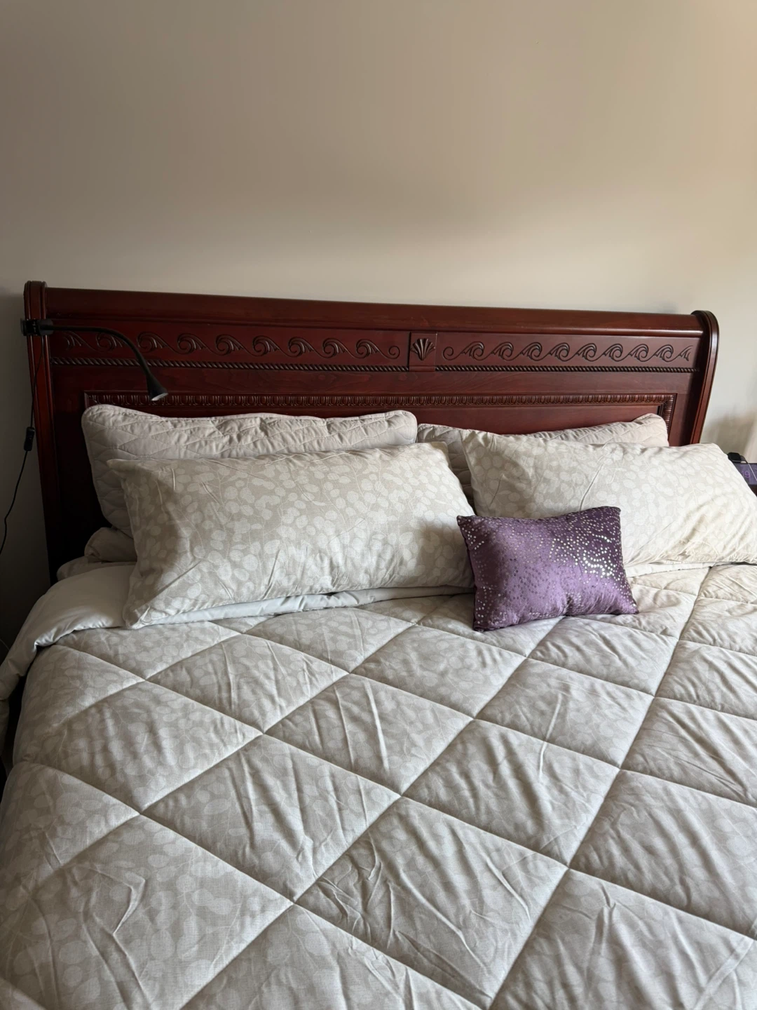 Wooden Bedroom Set with Bed Frame, Dresser, and Nightstand - photo 2