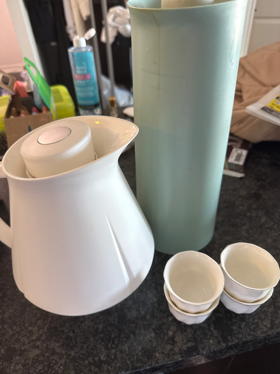 2 Thermos Pitcher with 4 Small Cups