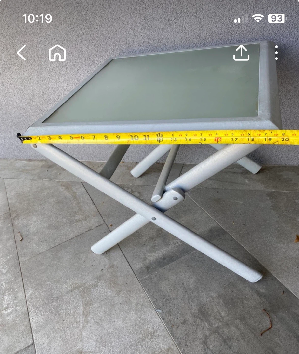 Outdoor Glass Top table