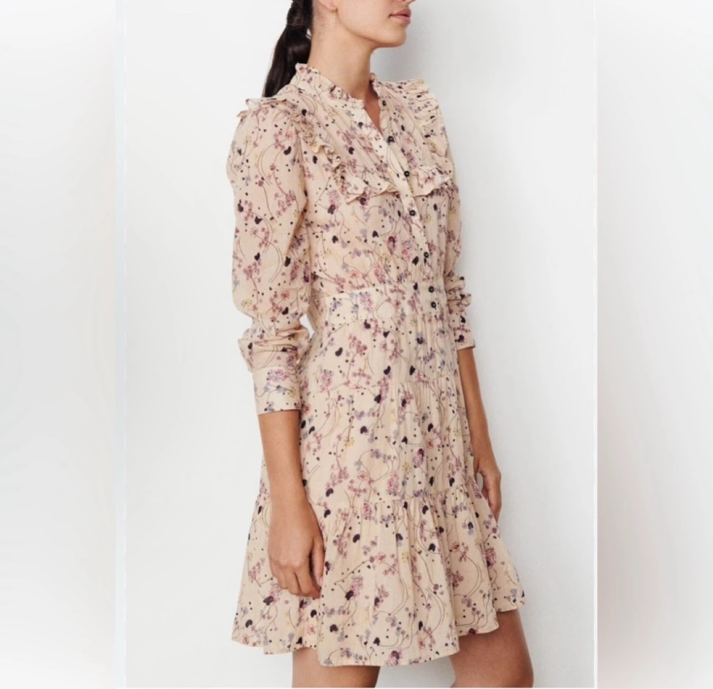 ba&sh Floral Ruffle Mini Dress ⚽ - photo 2