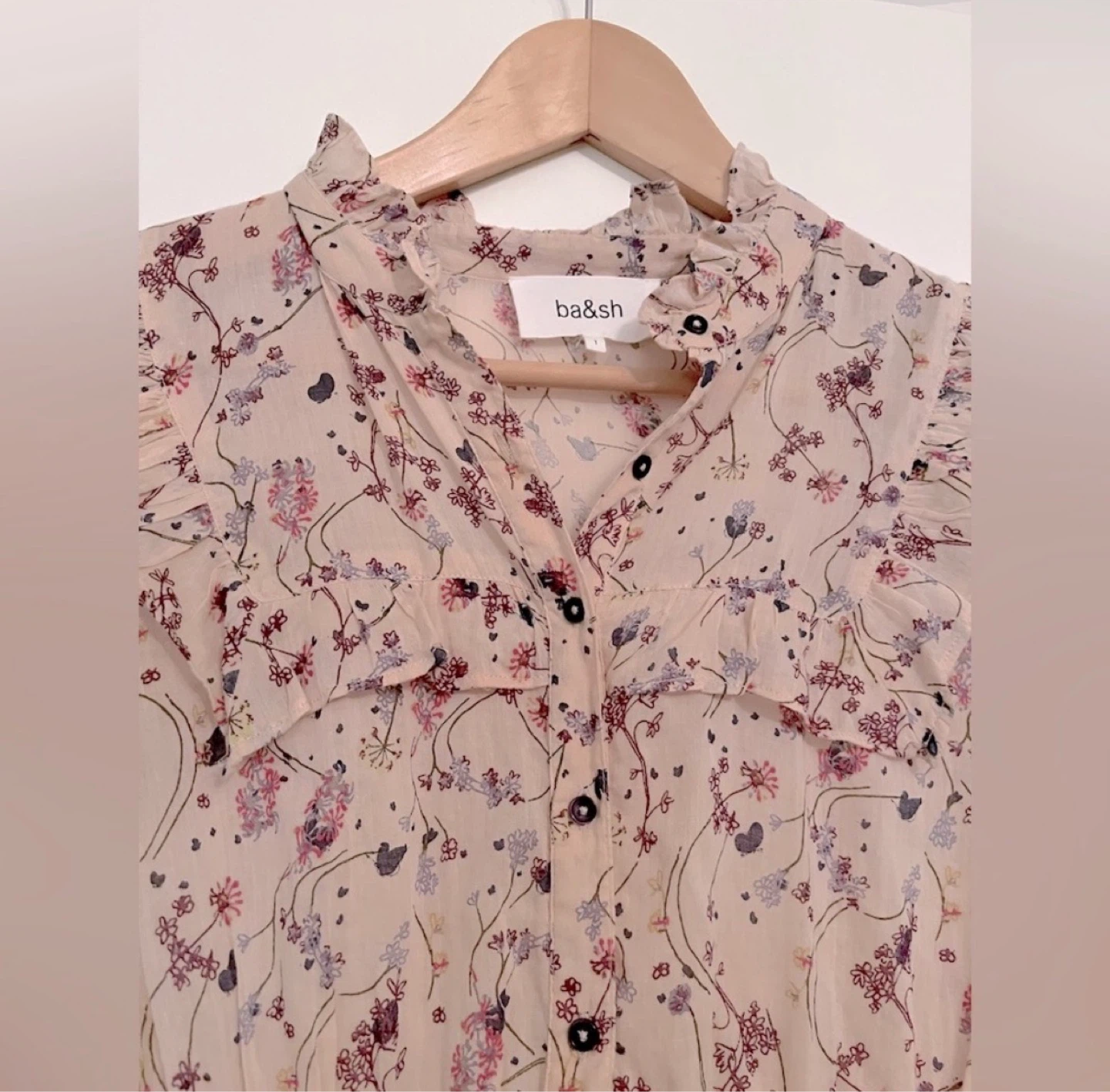 ba&sh Floral Ruffle Mini Dress ⚽ - photo 4