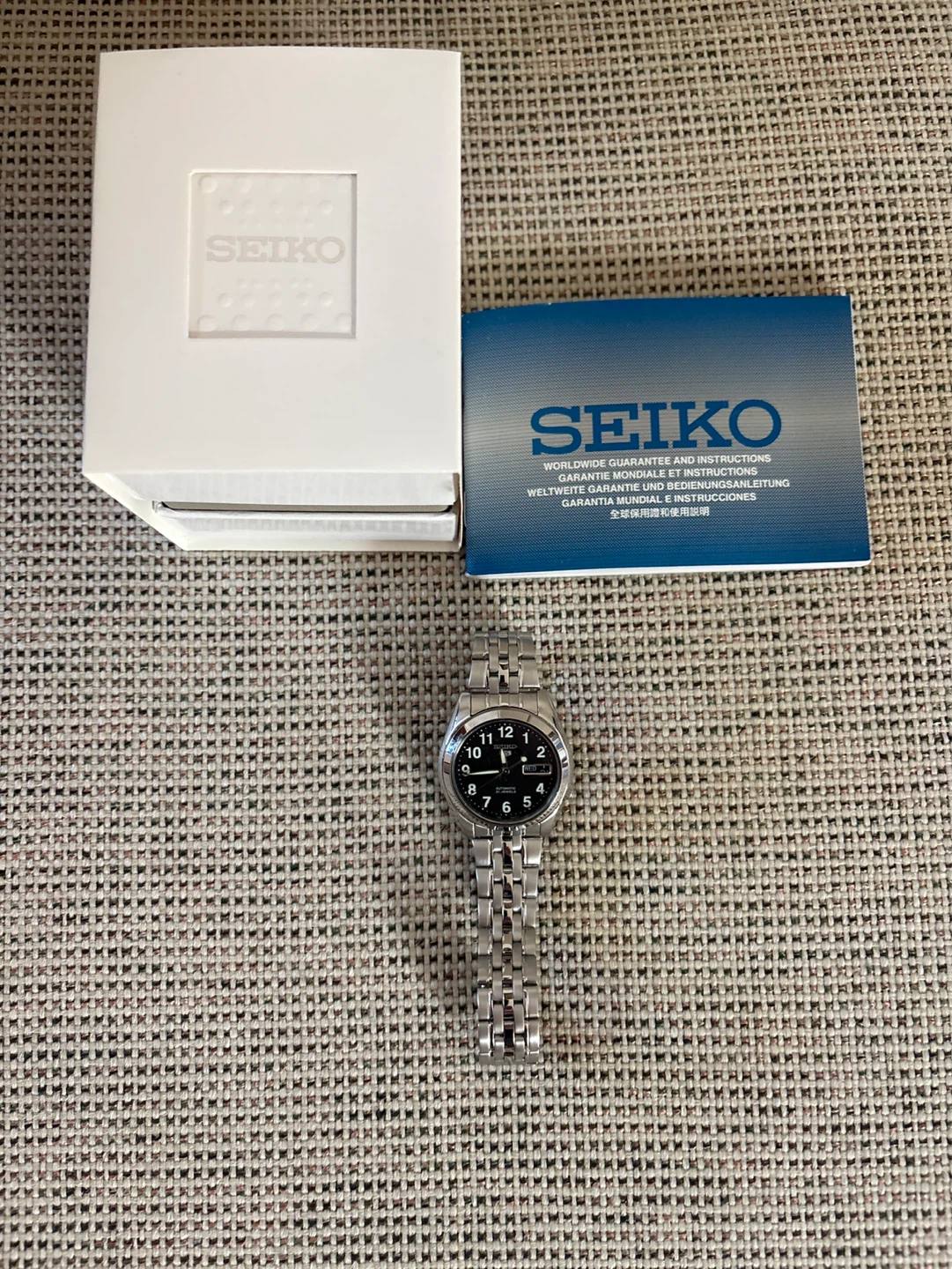 Seiko Automatic Watch with Box and Manual