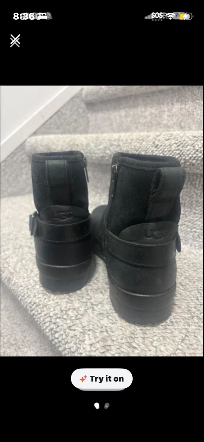 UGG Black Suede Winter Boots