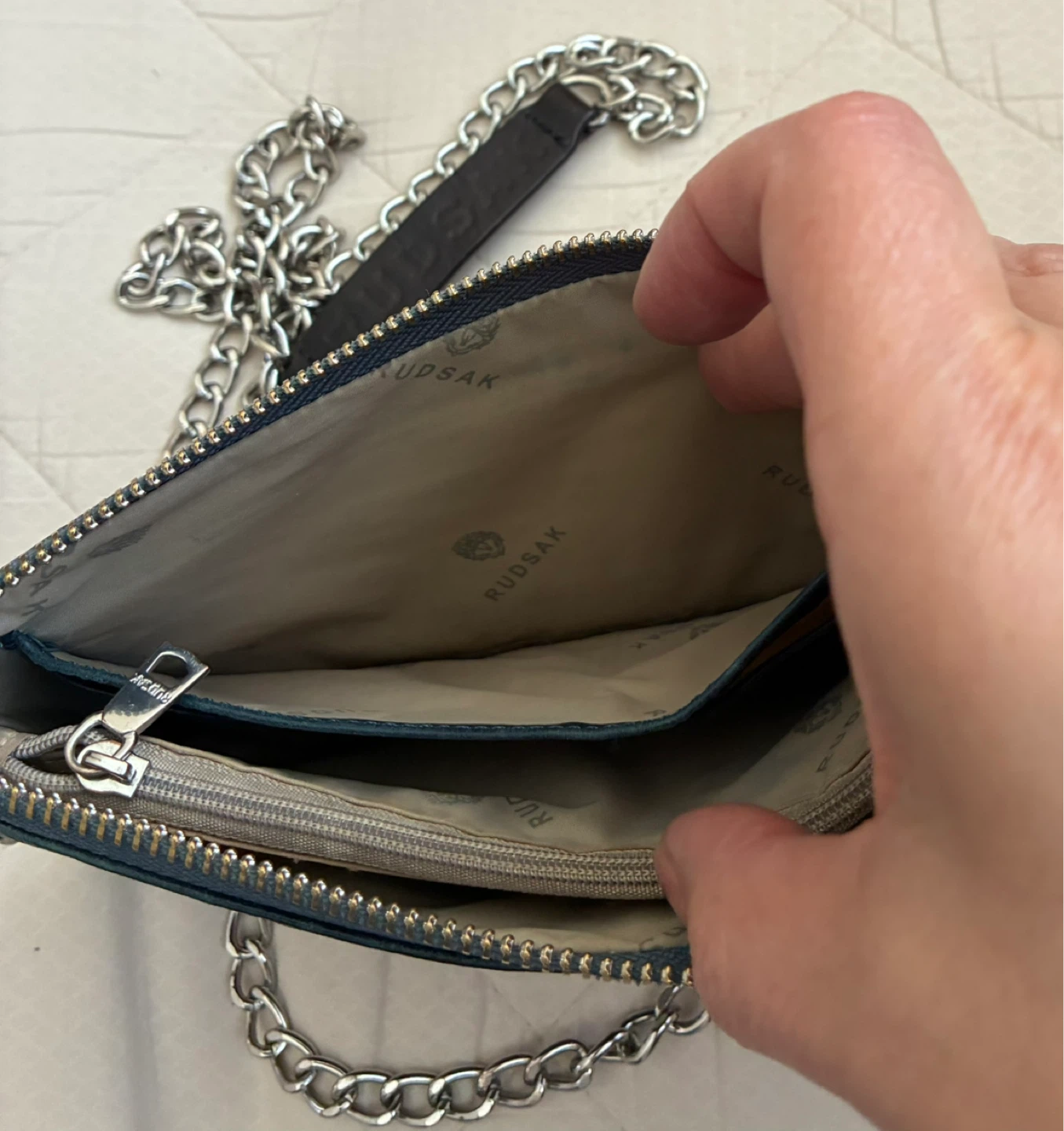 RUDSAK Black Leather Chain crossbody Wallet - photo 3