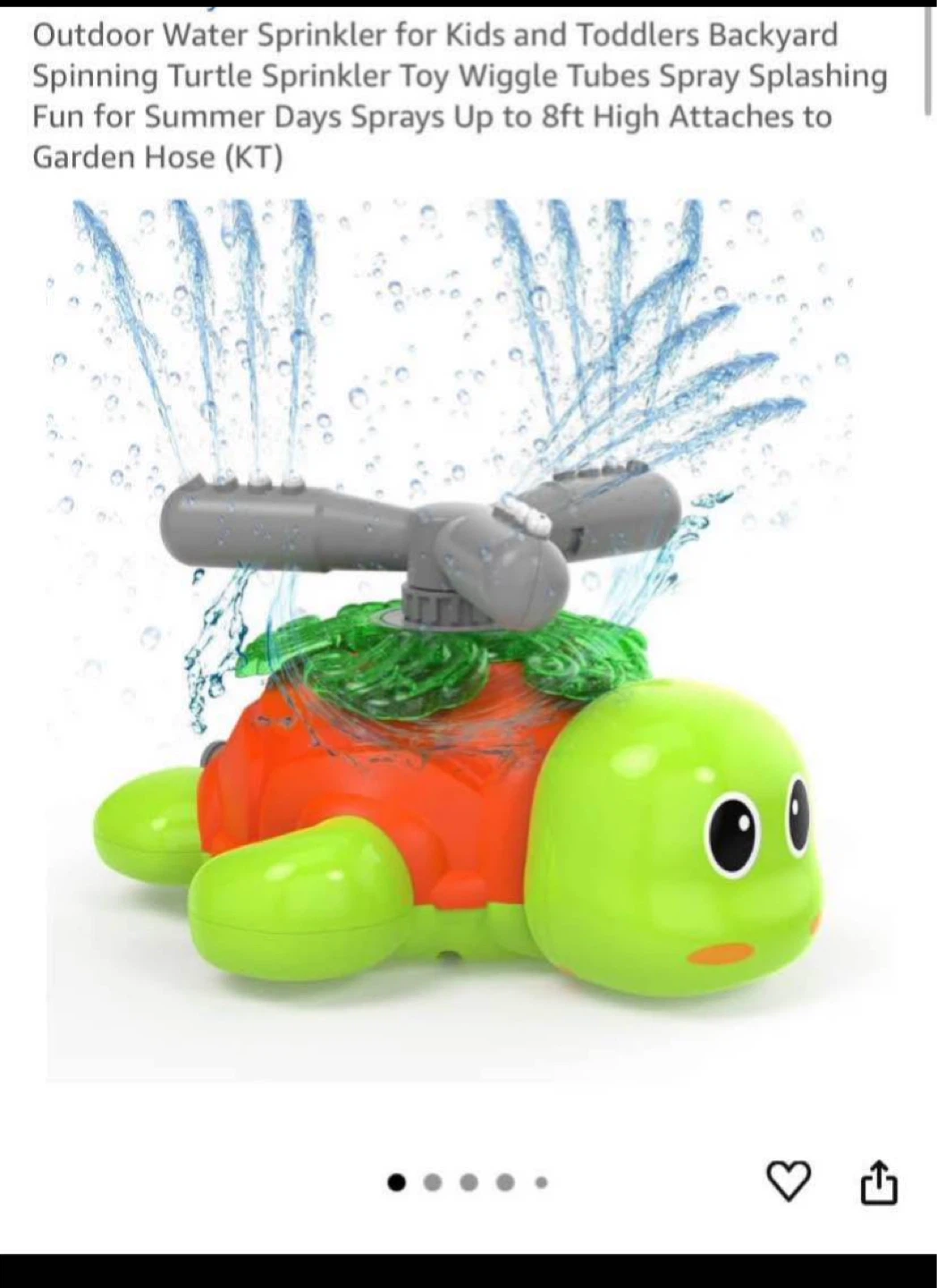 Kiztoys Water Spray Turtle Outdoor Toy ⚽️ - photo 2