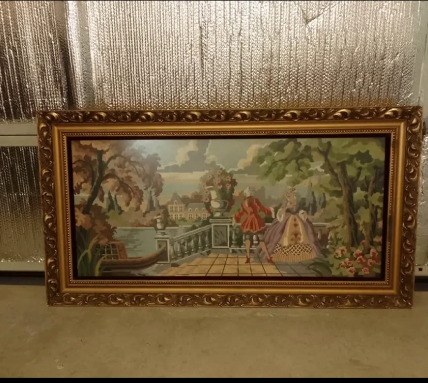 Vintage Framed Needlepoint Art ⚽️