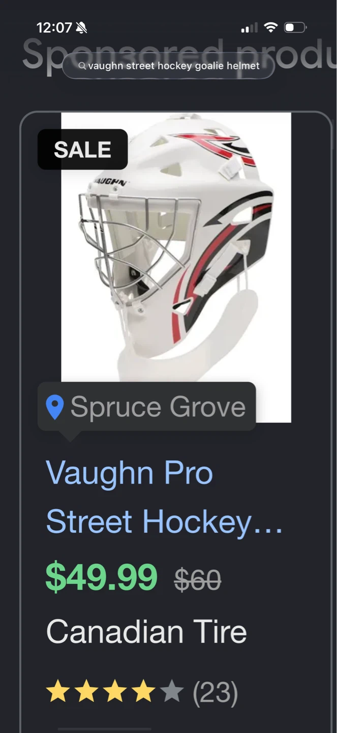 Street hockey Goalie set & Vaughn helmet - elite prox700 - photo 3