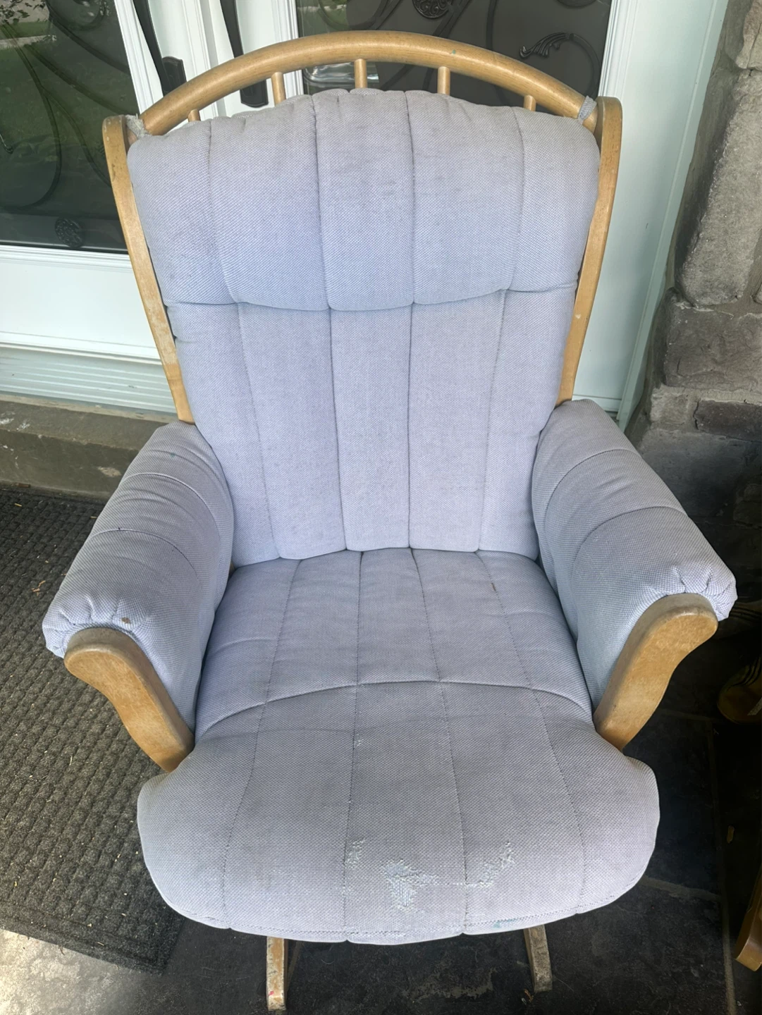 Glider Rocker Chair - Light Blue