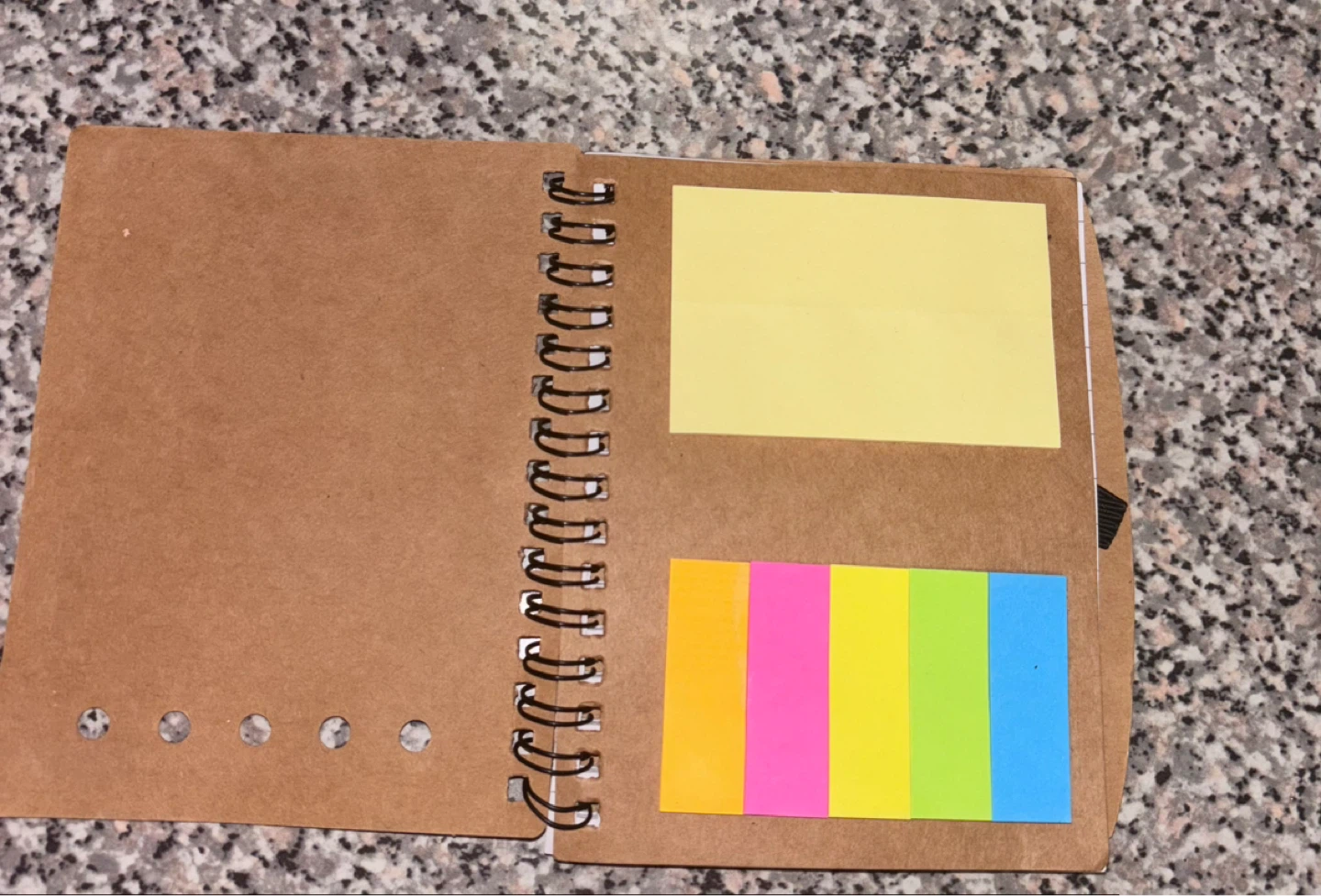 ⚽️Kraft Spiral Notebook with Sticky Notes - photo 2
