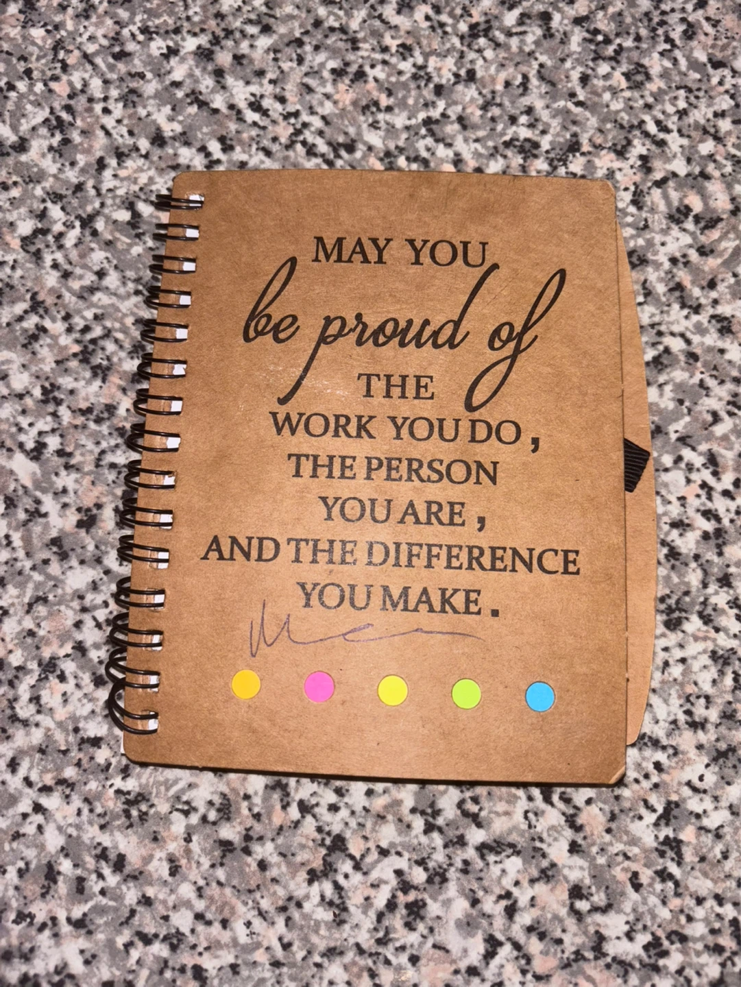 ⚽️Kraft Spiral Notebook with Sticky Notes