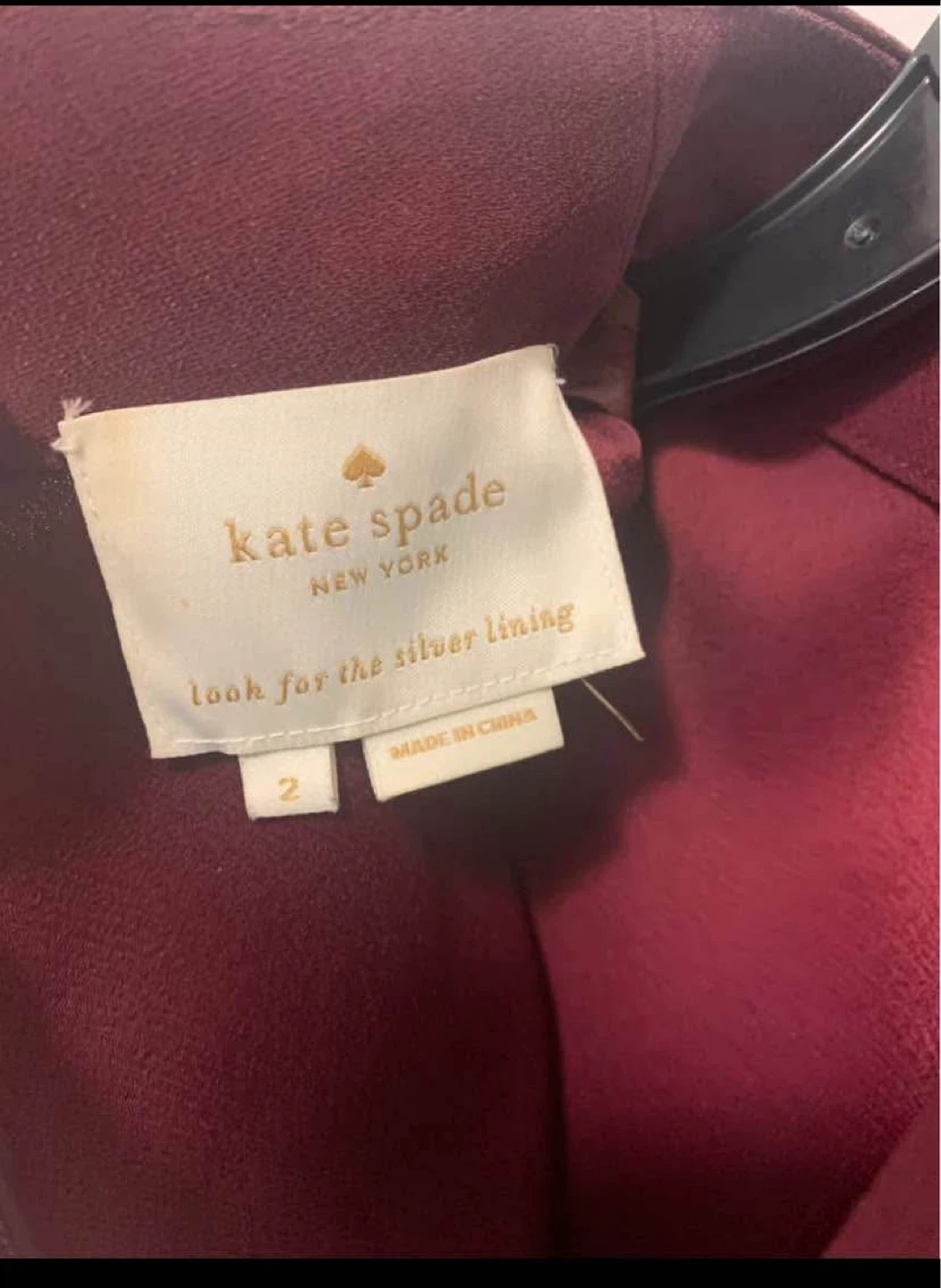Kate spade burgundy ruffled dress size 2 ⚽️ - photo 2