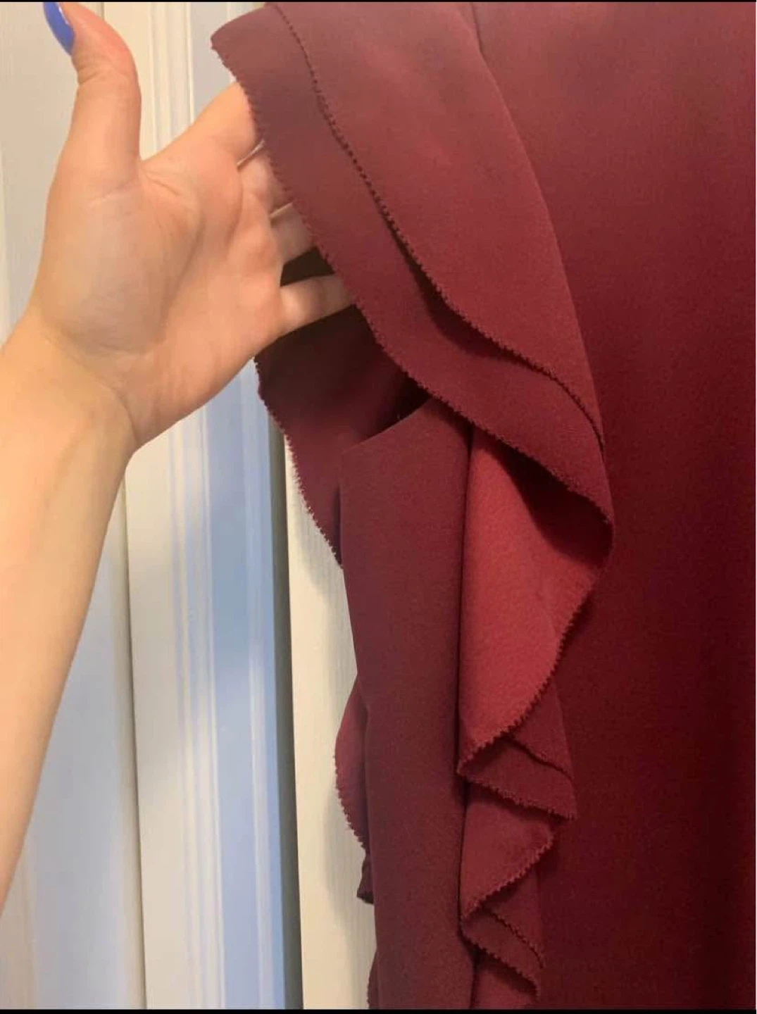 Kate spade burgundy ruffled dress size 2 ⚽️ - photo 3
