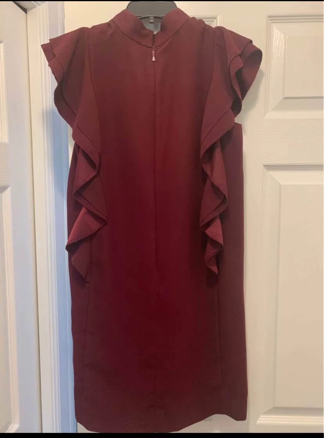 Kate spade burgundy ruffled dress size 2 ⚽️ - photo 4