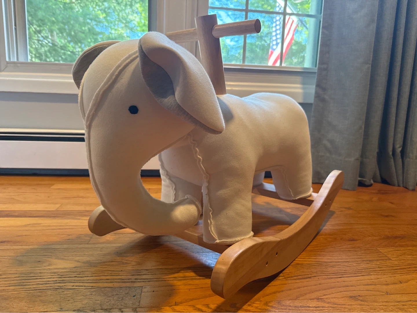 Pottery Barn Plush Elephant Rocking Horse