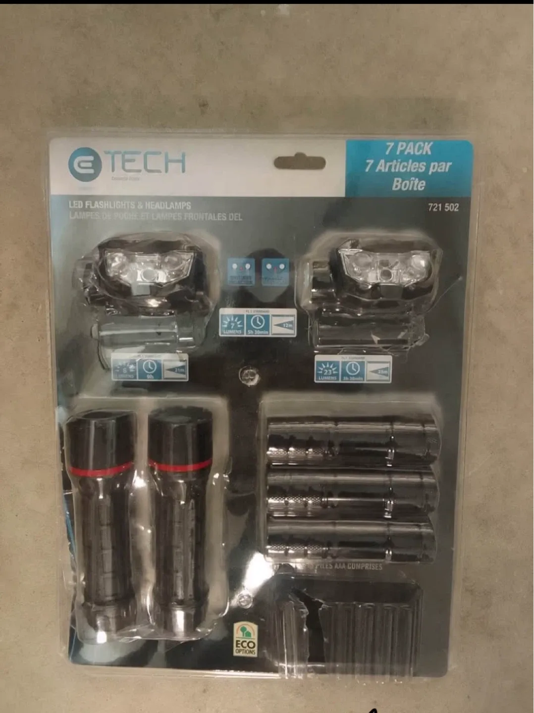 E Tech LED ⚽️ Flashlights & Headlamps 7 Pack