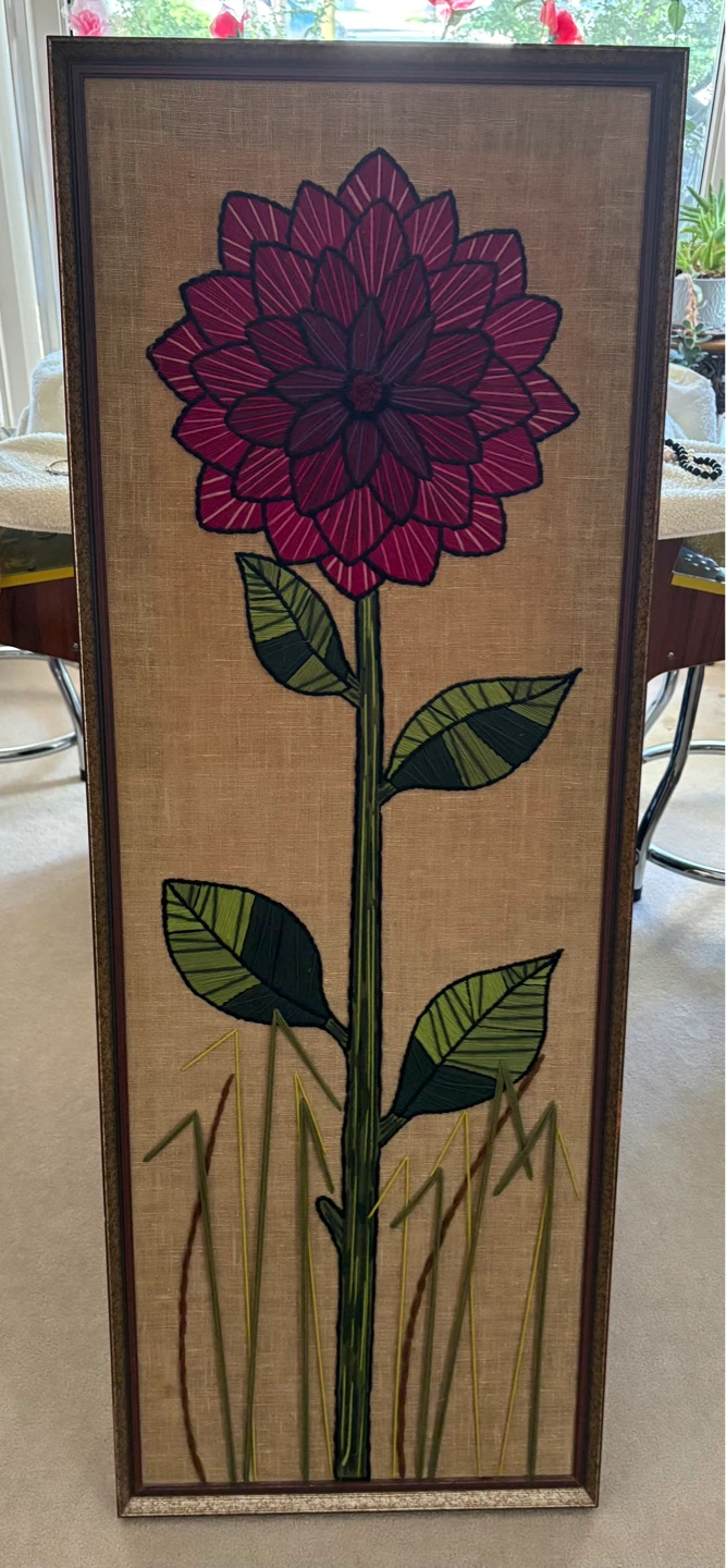 ✨✨The Yellow Daisy ART BOUTIQUE Framed Textile Flower Art