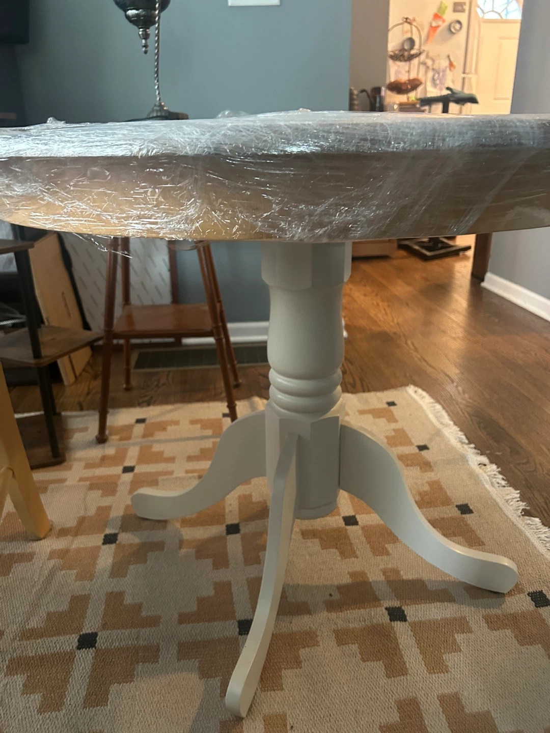 Pedestal Dining Table with Round Wood Top