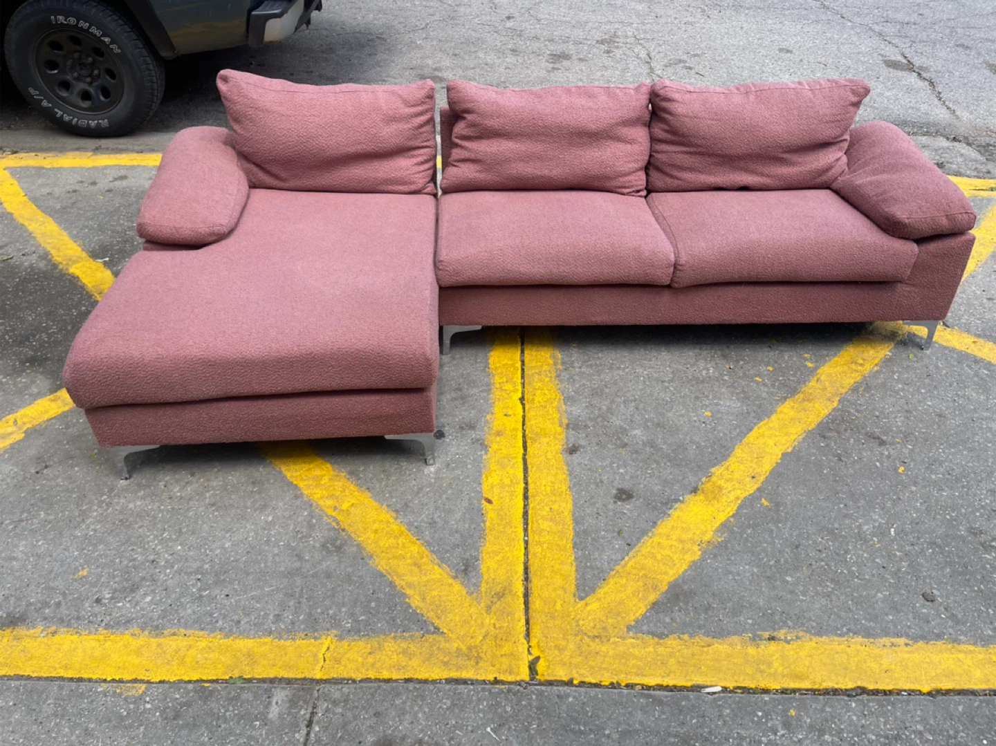 Pink Sectional Sofa - photo 2