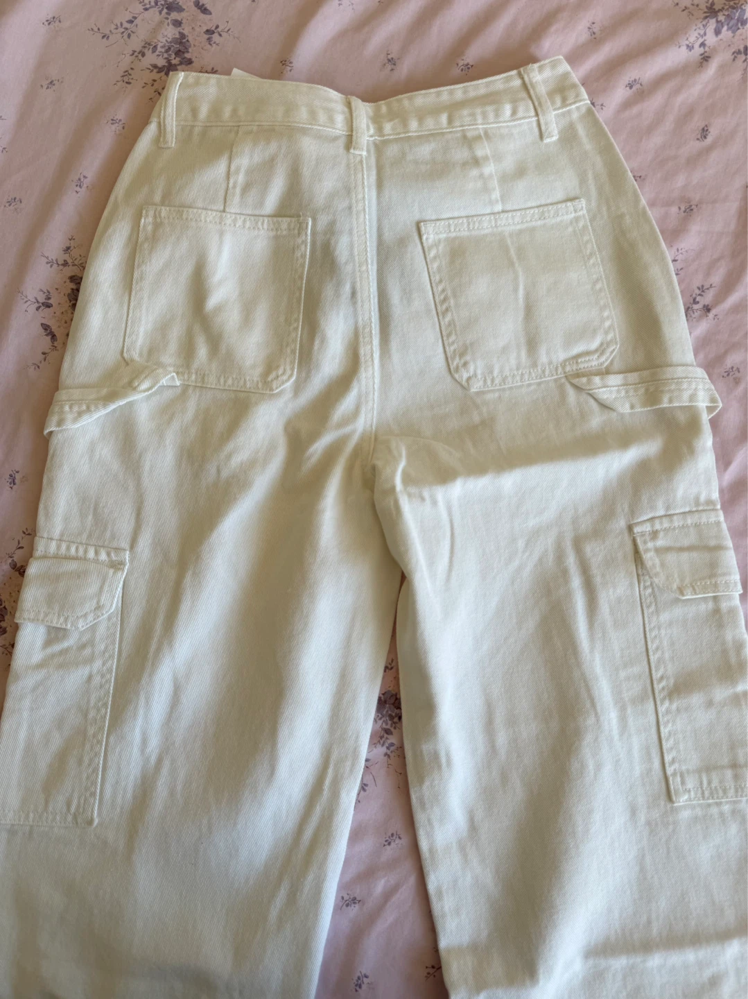 White Cargo Pants - photo 5