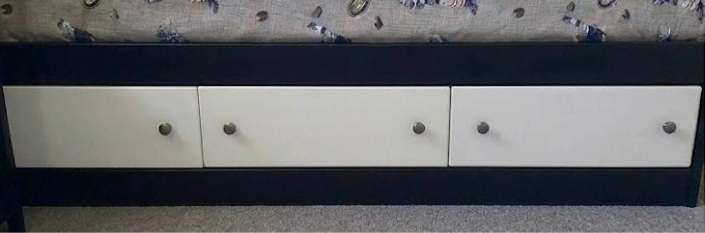 Twin Bed Frame with Storage Drawers and Headboard. - photo 3
