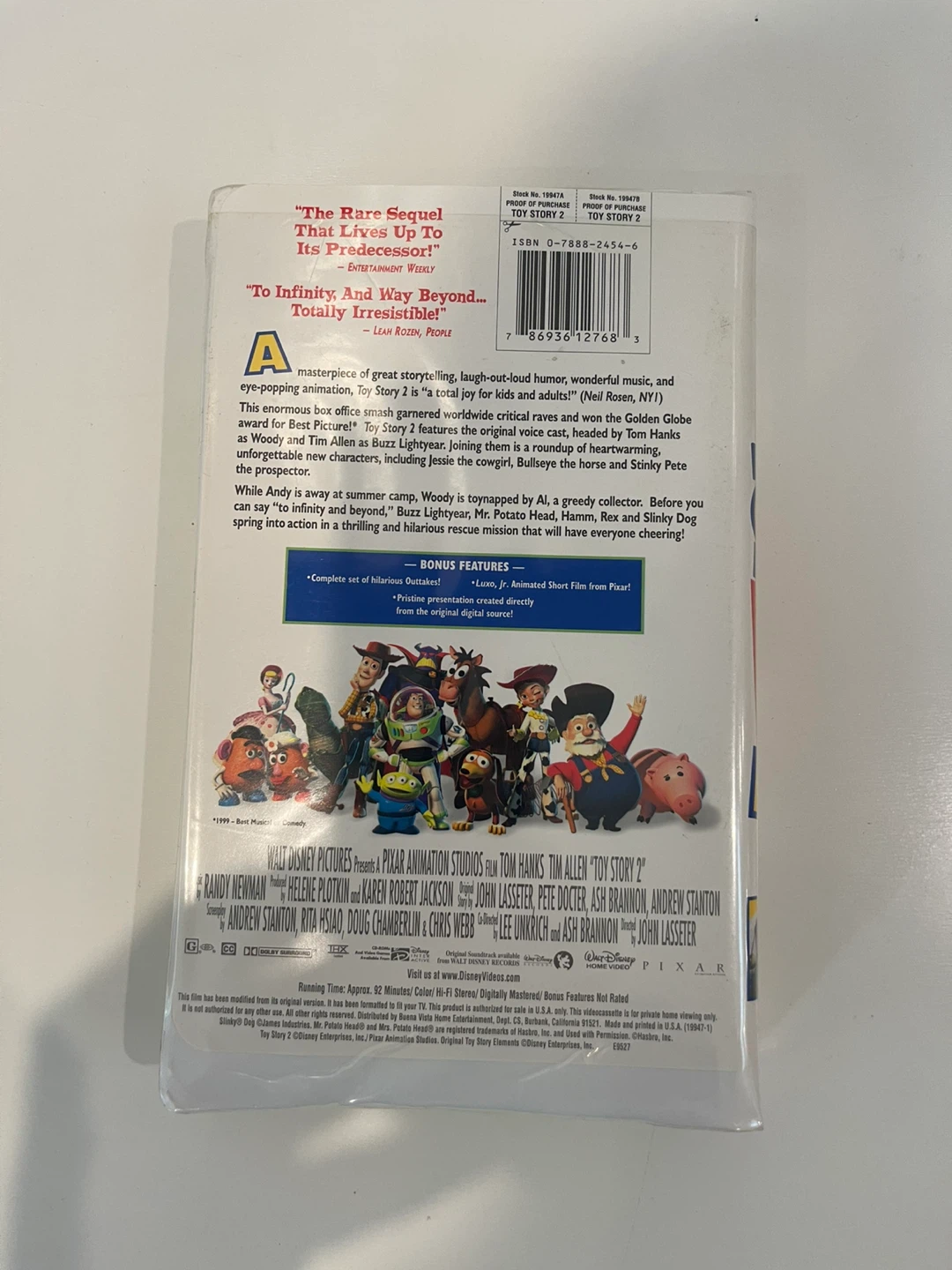 Toy Story 2 VHS Tape - photo 2