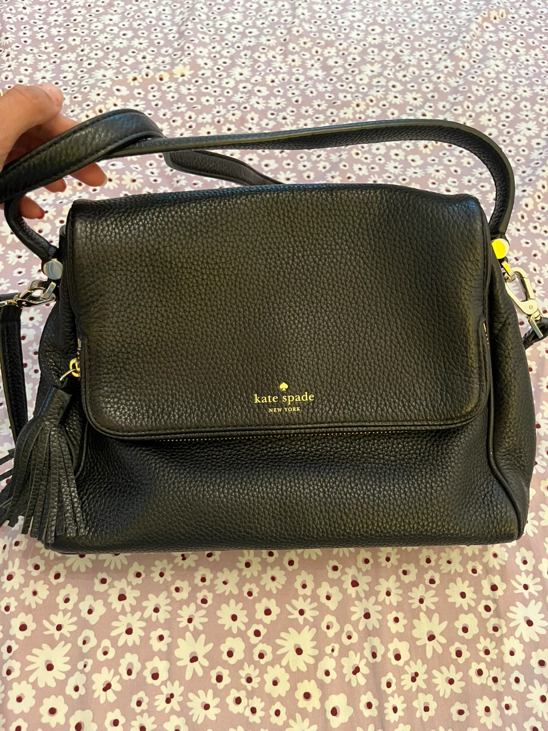 Kate Spade New York Black Leather Shoulder Bag