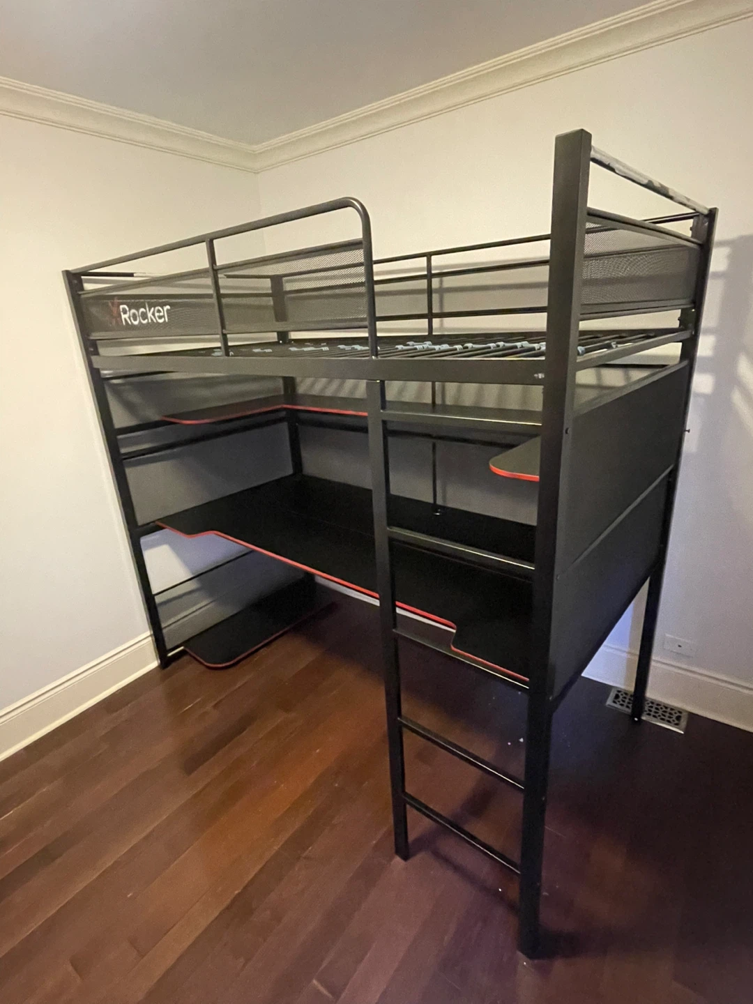 X Rocker Gaming Loft Bed with Desk + Matching Gaming Chair - photo 2