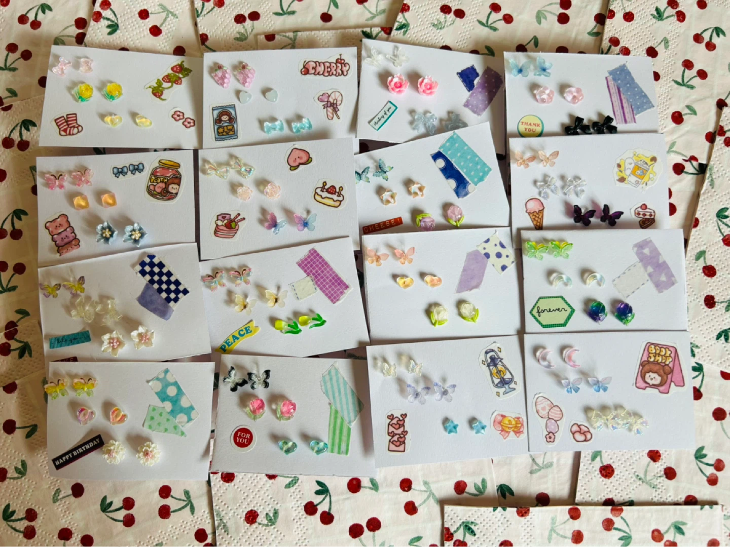 Stud earrings & handmade items