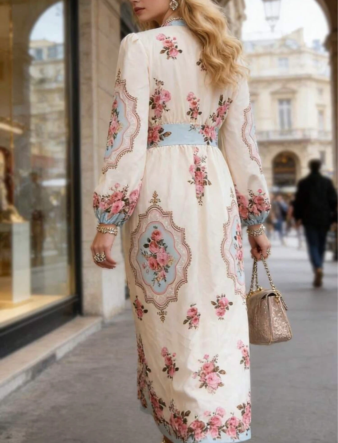 New Floral Maxi Dress with Long Sleeves - photo 2