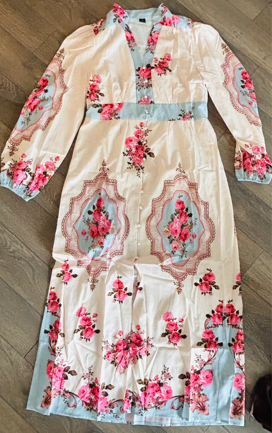 New Floral Maxi Dress with Long Sleeves - photo 3