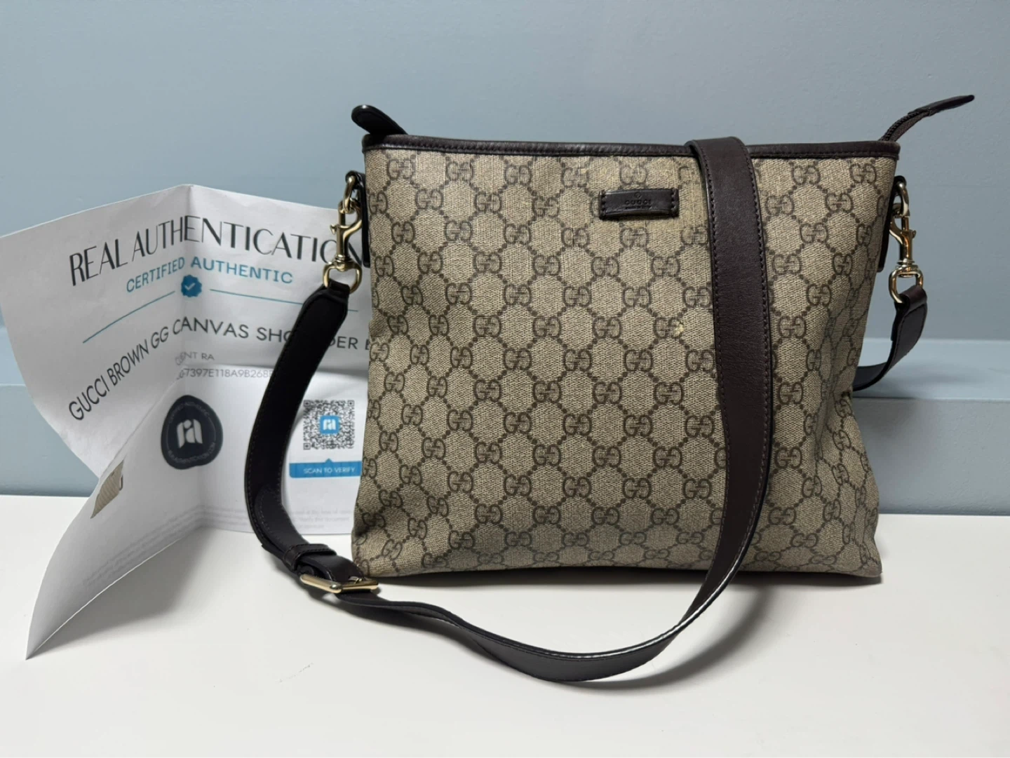Gucci Brown GG Canvas Crossbody Bag - photo 2