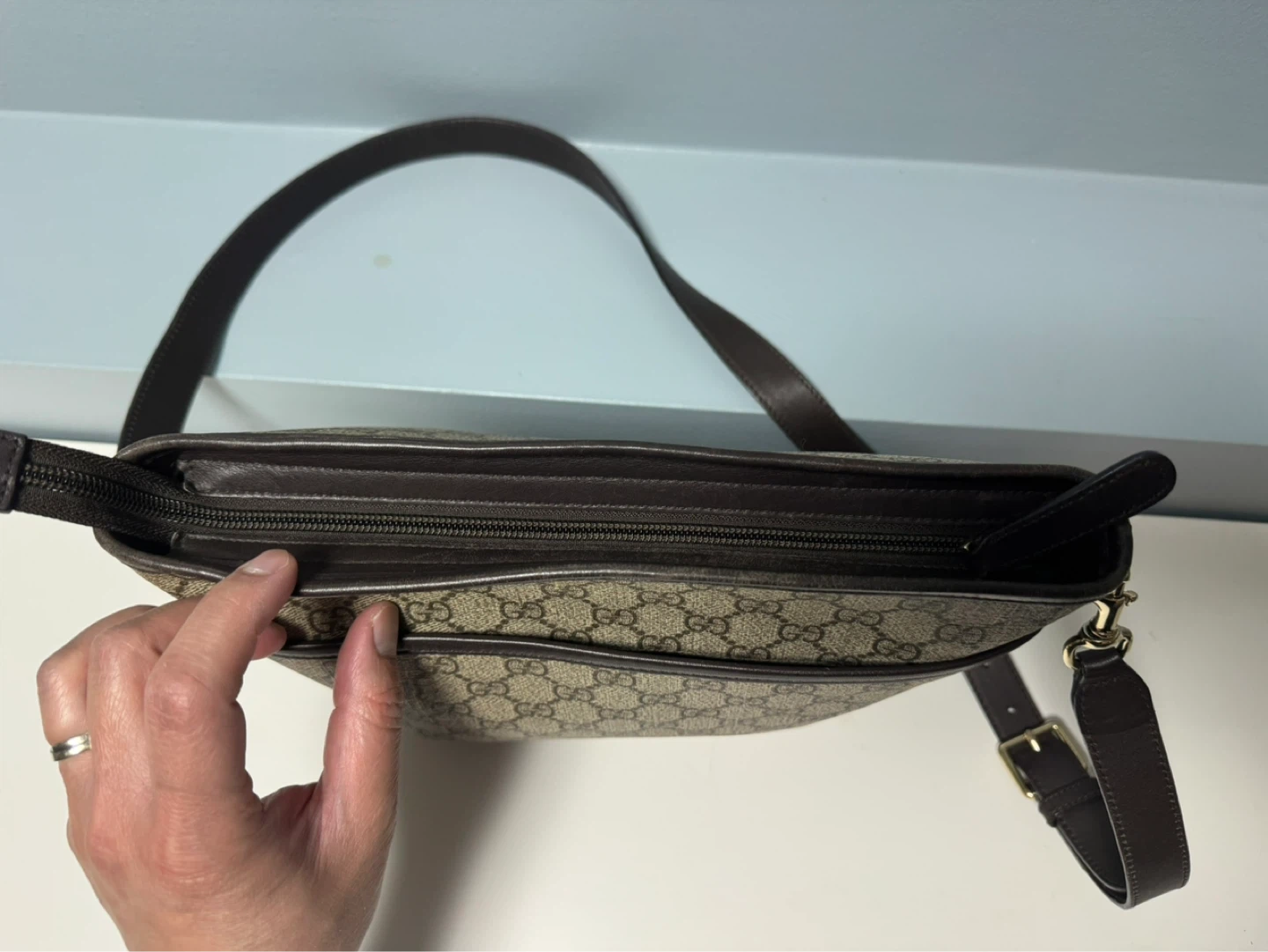 Gucci Brown GG Canvas Crossbody Bag - photo 4