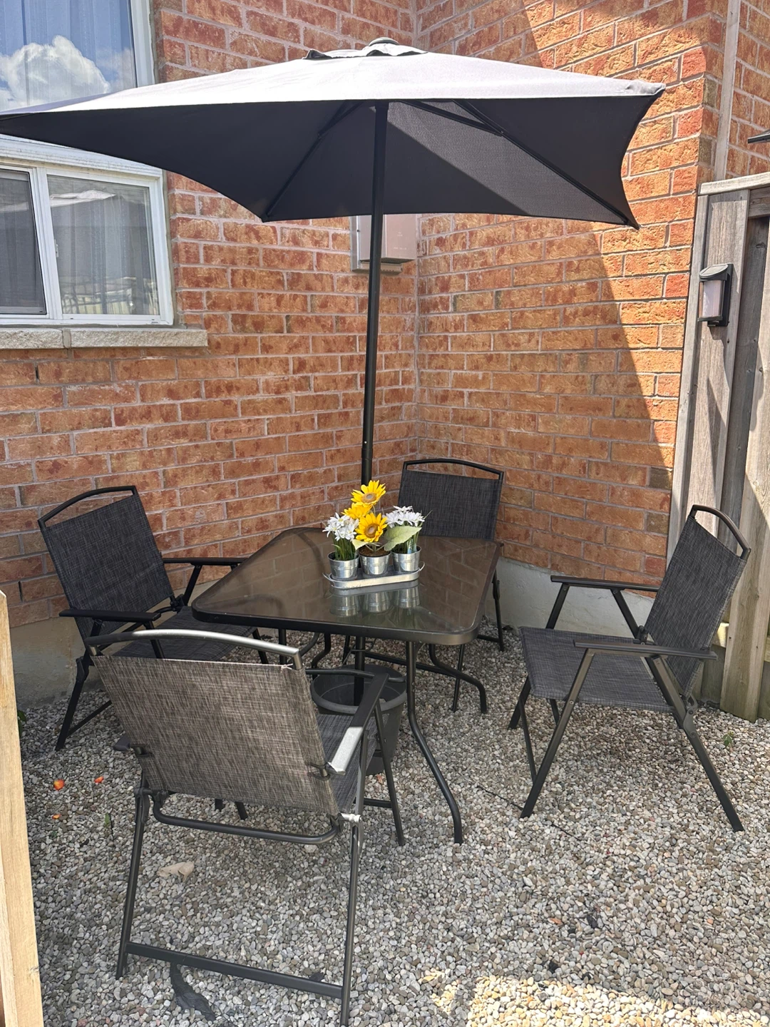 Patio Dining Set with Umbrella - photo 2