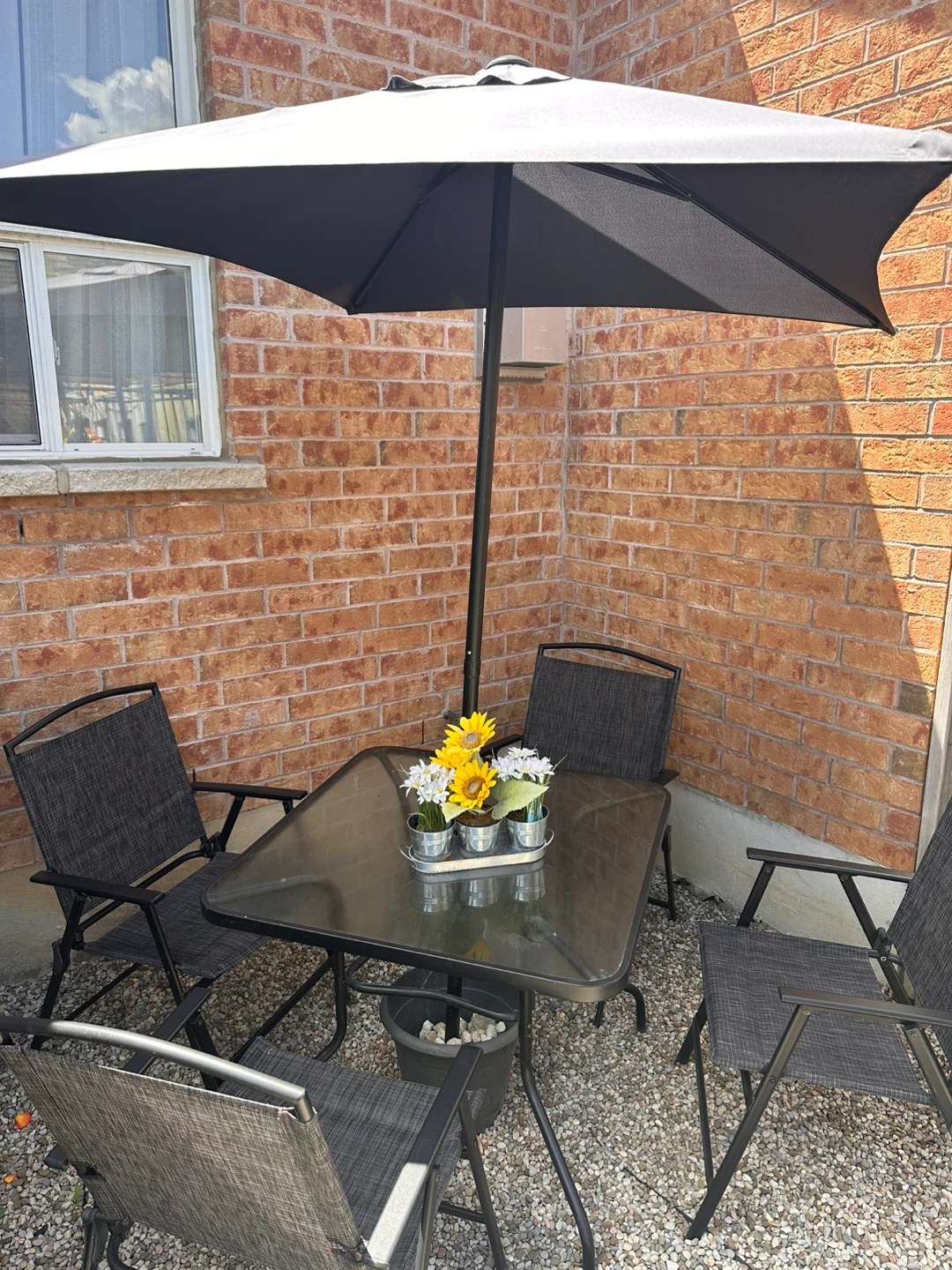 Patio Dining Set with Umbrella - photo 5