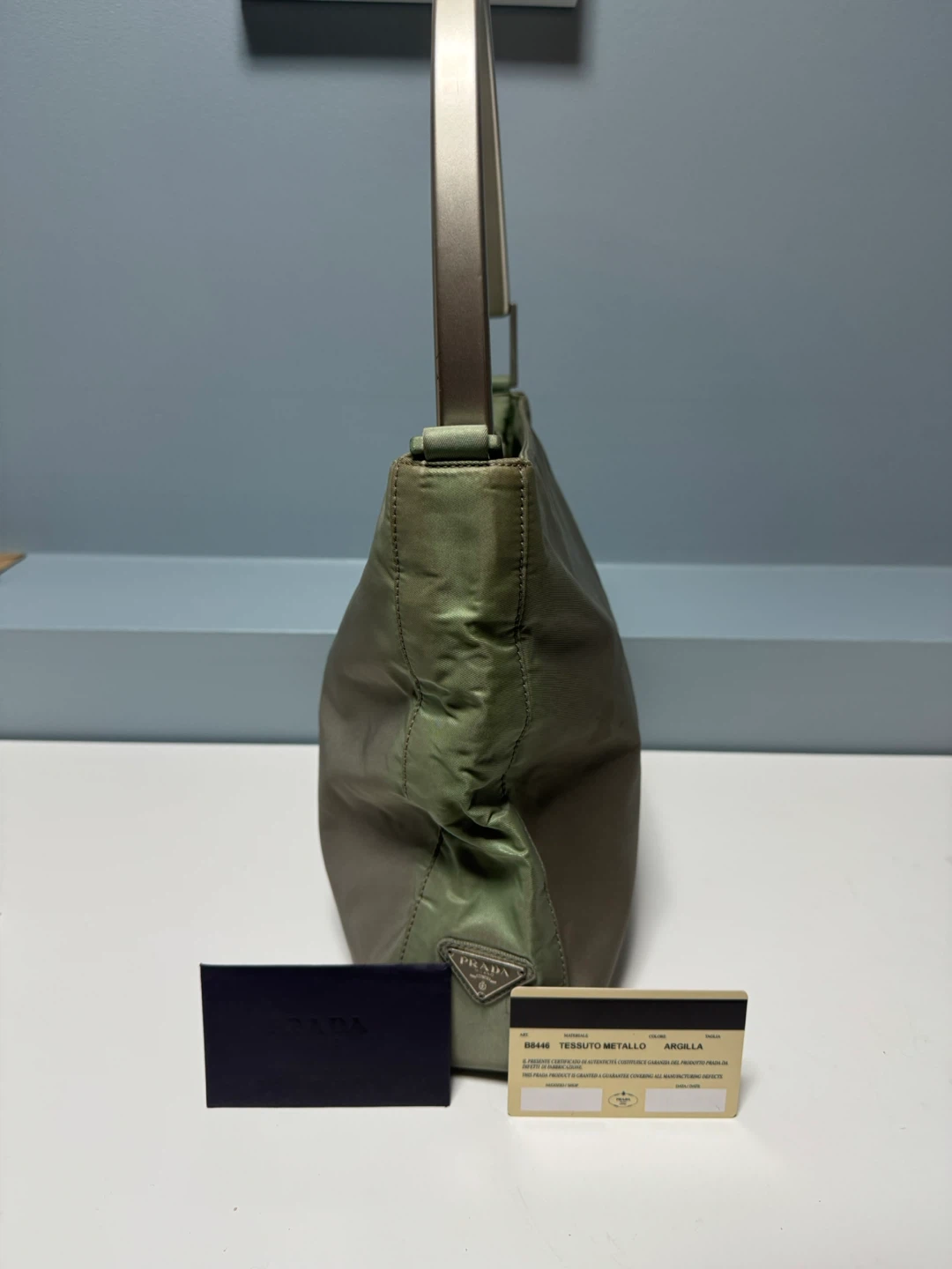 Prada Tessuto Metall Hobo Bag