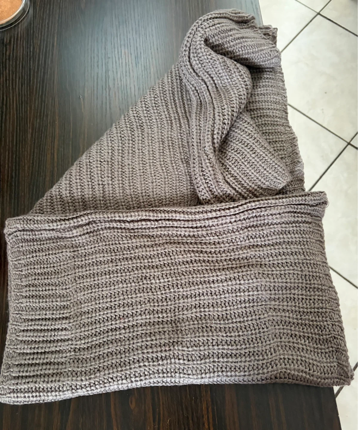 Taupe Knit Scarf - photo 2