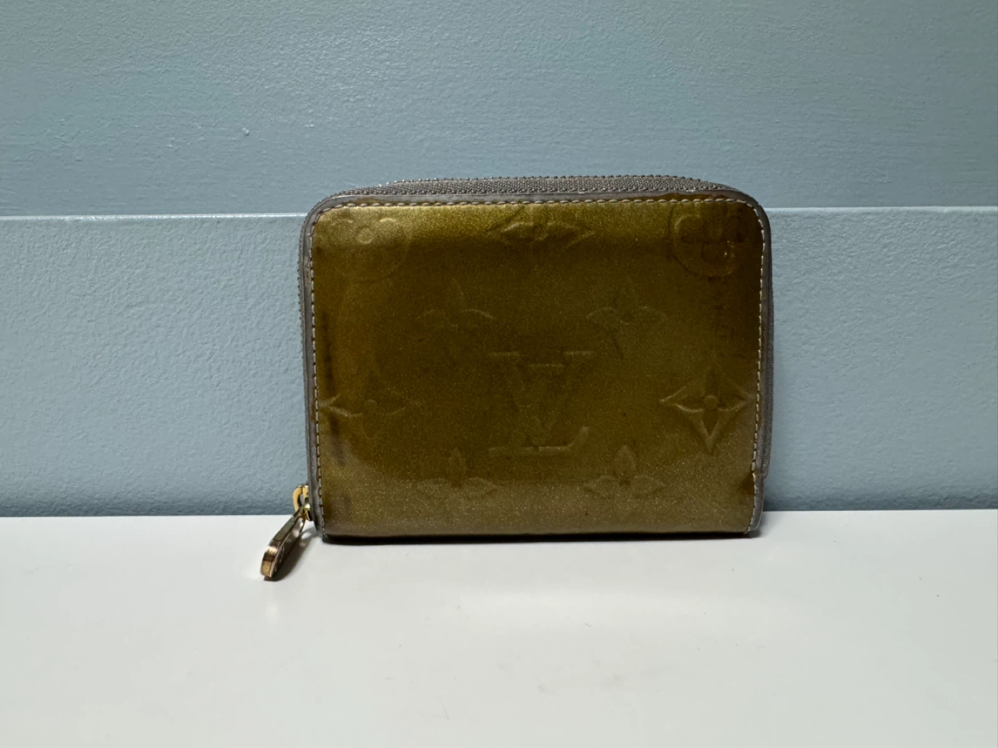 Louis Vuitton Monogram Vernis Zippy Coin Purse Authentic