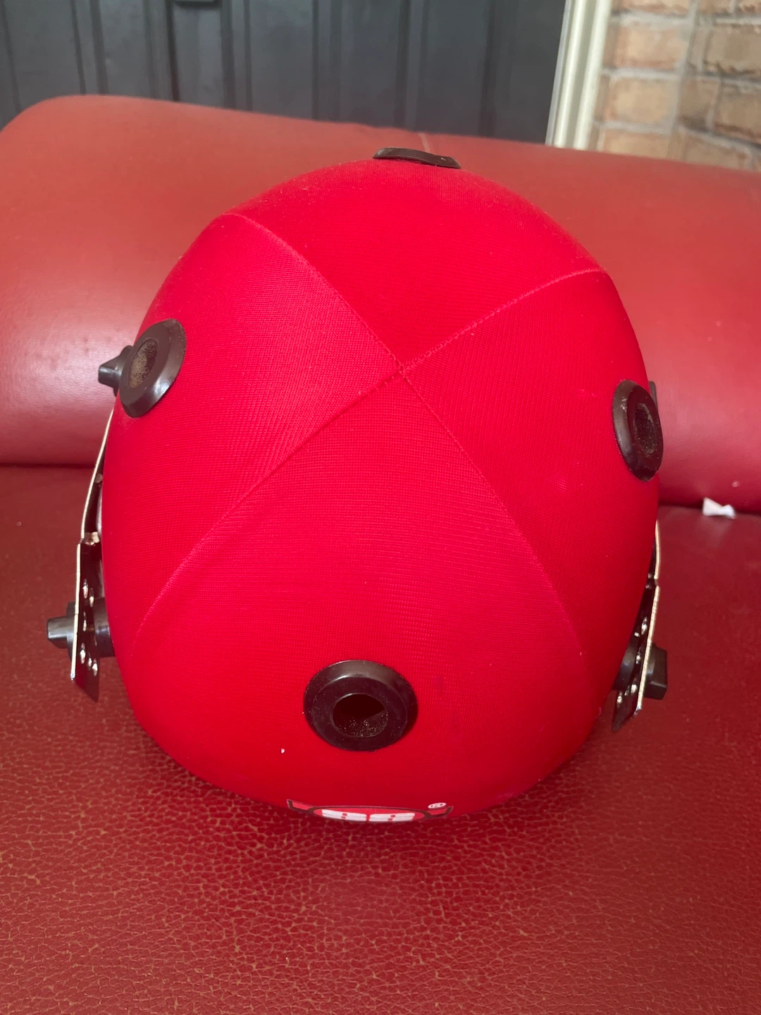 Red Cricket Helmet with Face Guard - photo 3