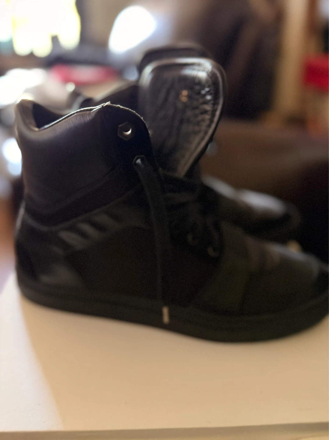 Helmut Lang Black High-Top Sneakers Size 10 Men’s New - photo 4