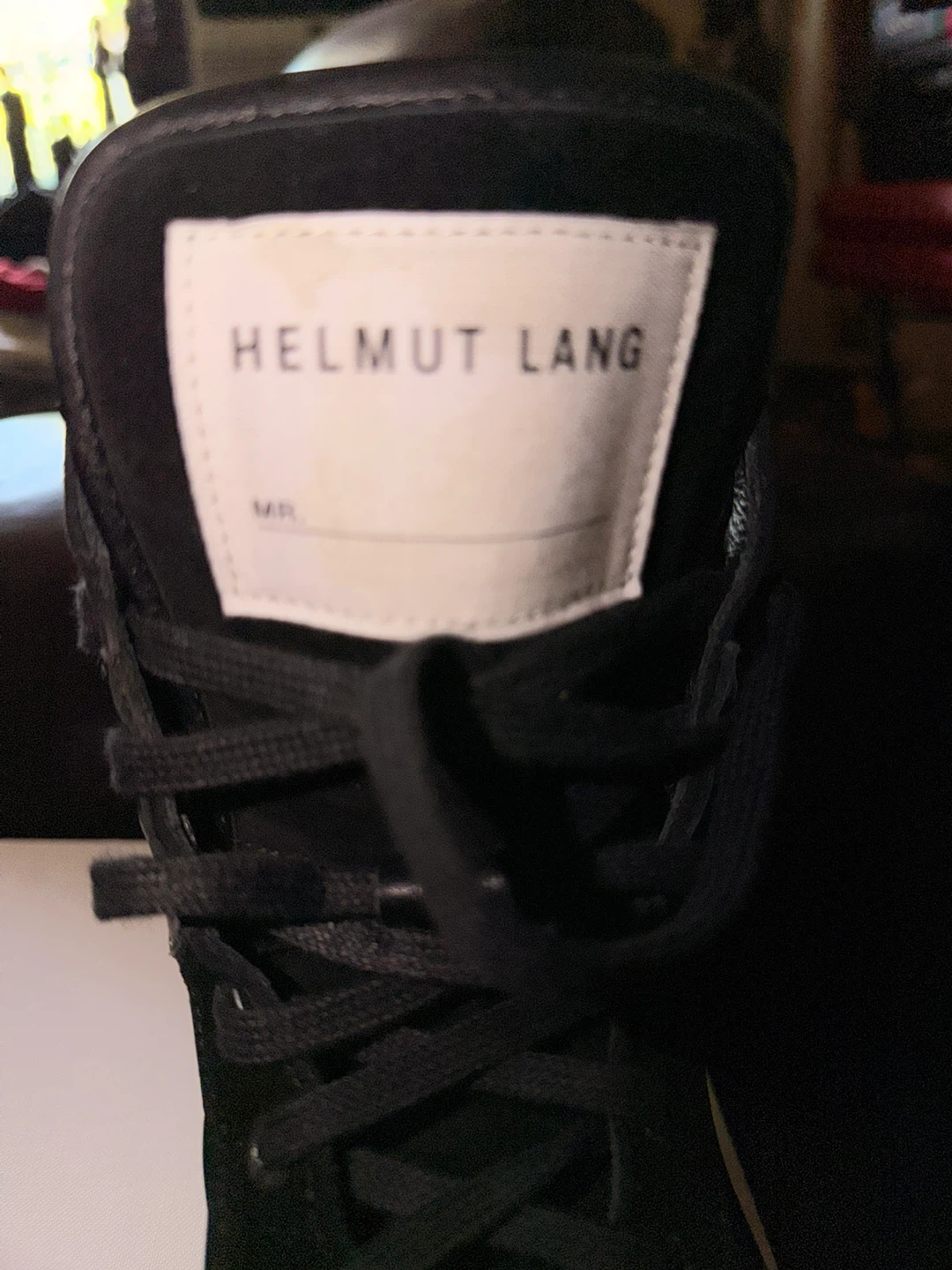 Helmut Lang Black High-Top Sneakers Size 10 Men’s New - photo 3