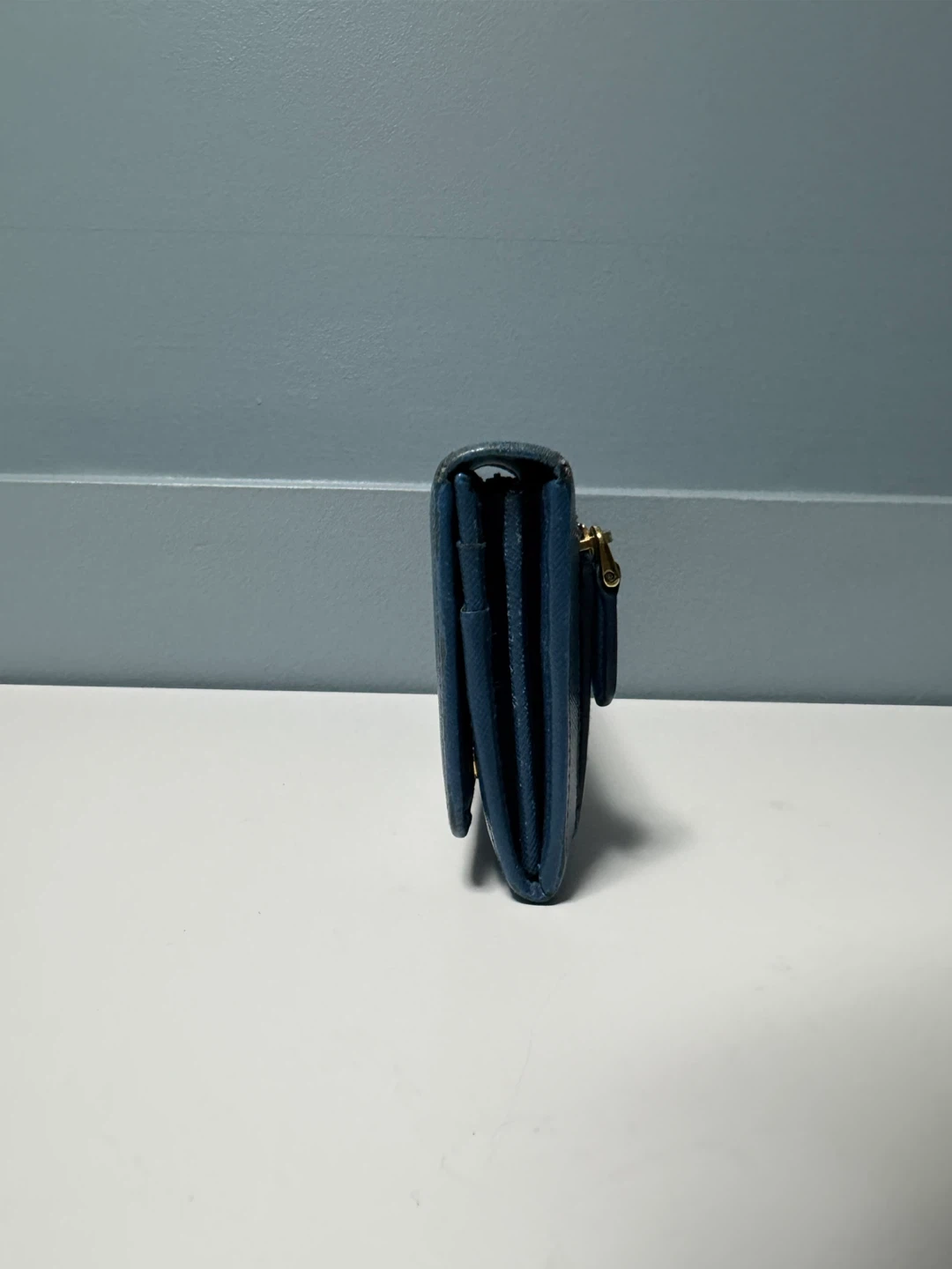 Prada Blue Leather Wallet Authentic - photo 3