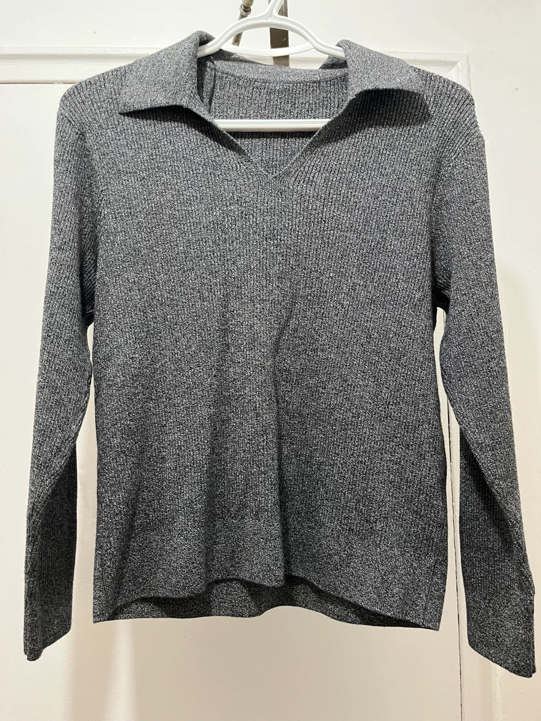Grey Knit Pants and Sweater Set