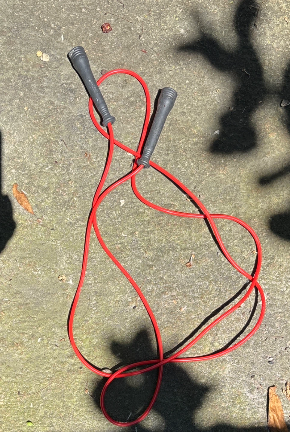 ⚽️Red Jump Rope with Black Handles