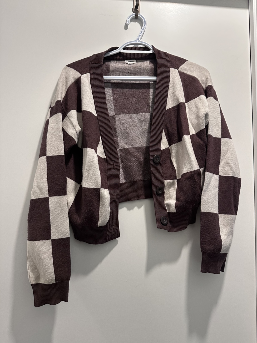 Garage Checkerboard Cardigan