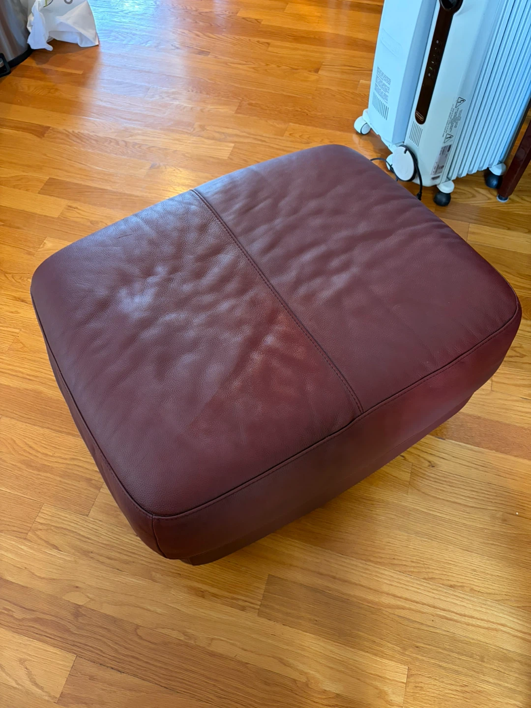 Natuzzi Genuine Leather Ottoman - photo 2